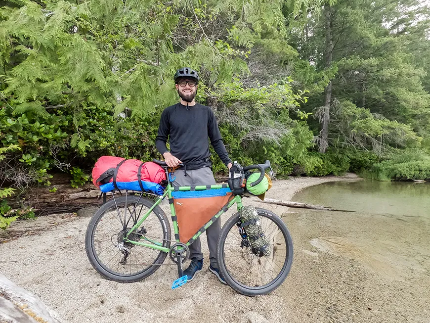 the beach on anthony island at inland lake