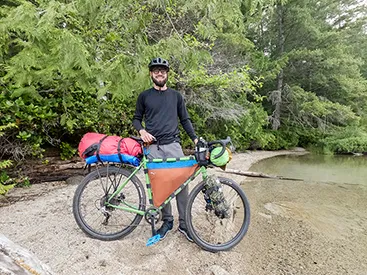 the beach on anthony island at inland lake