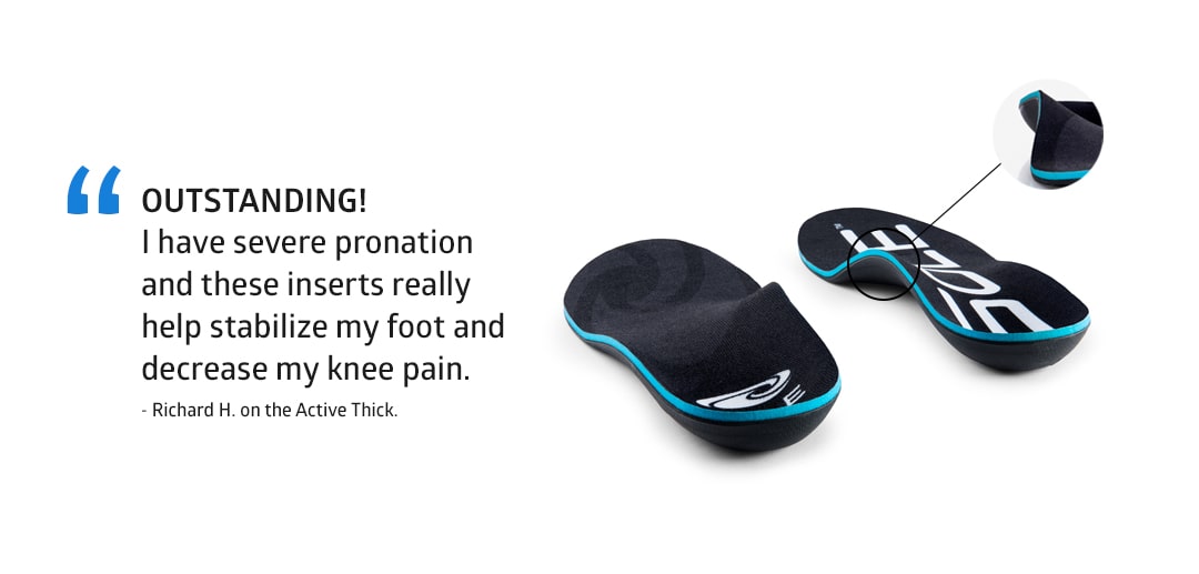 testimonial of sole footbeds for pronation