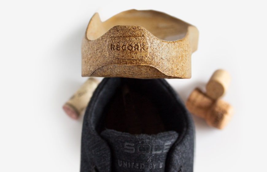 the recork recycled cork midsole and the jasper chukka shoe