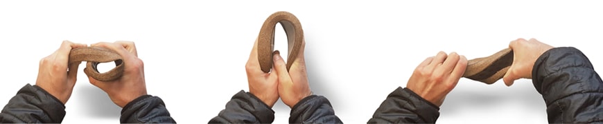 flexible, durable recycled natural cork material