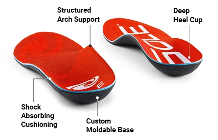 arch support and deep heel cup sole insoles