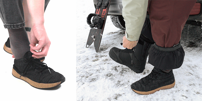 merino wool sneakers with elastic slip-on laces