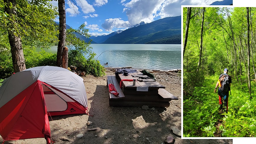a beautiful weekend volunteering close to lillooet lake, pemberton