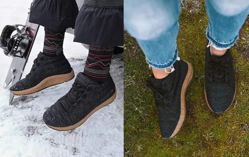 people enjoy wearing merino wool sneakers after snowboarding and in the fall
