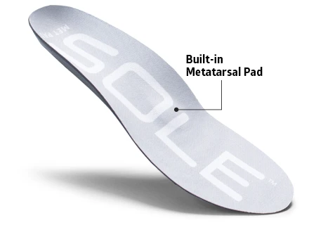 cycling insoles with a built-in metatarsal pad