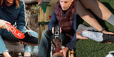 sole insoles with built-in metatarsal pads come in three thicknesses to fit shoes, cleats and boots