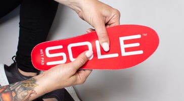sole pickleball insoles with a built-in metatarsal pad