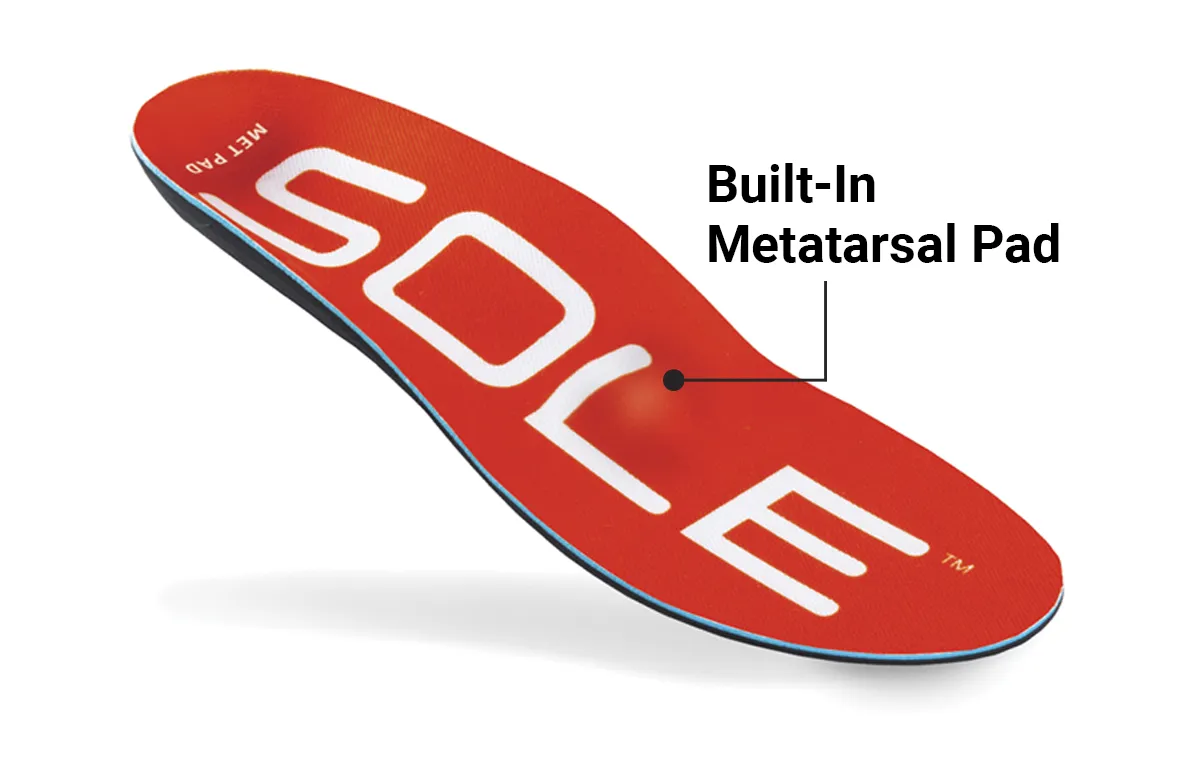 running insoles with a built-in metatarsal pad