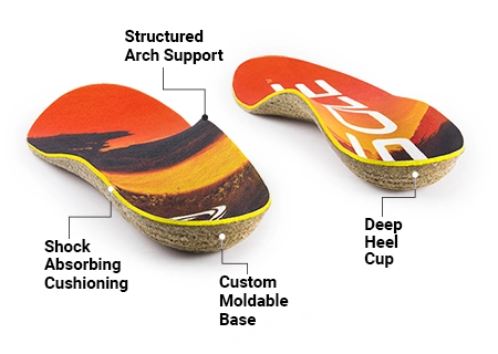 sole insoles for running with arch support and a deep heel cup