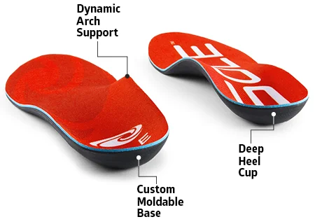 sole custom moldable insoles with arch support for tennis