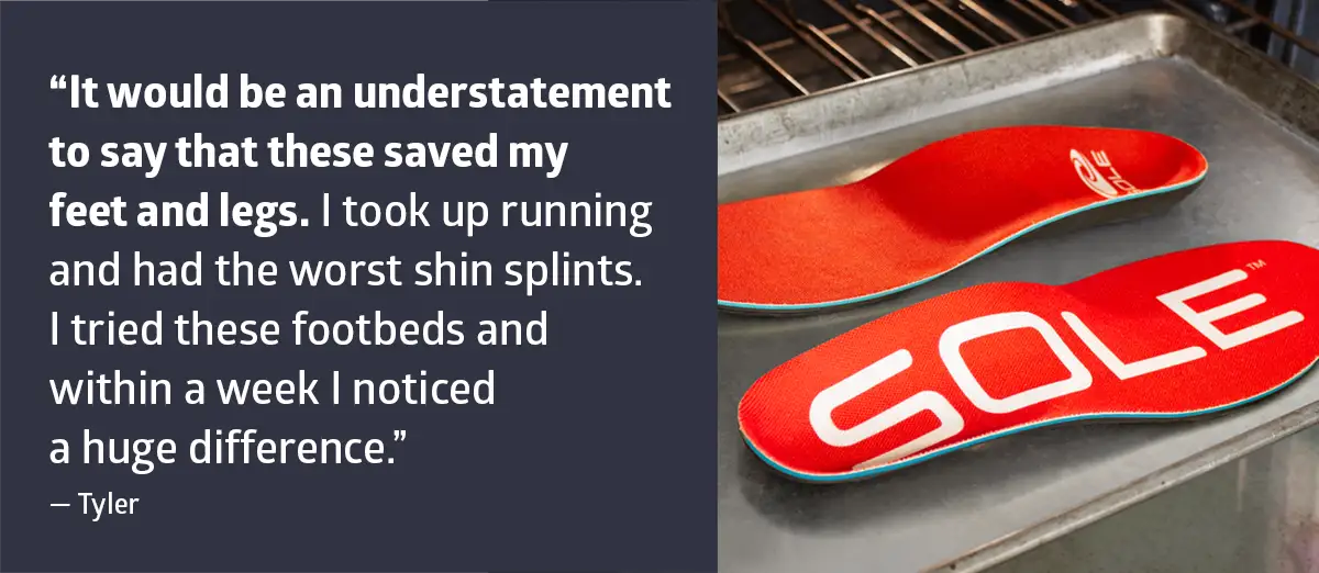 sole insoles for shin splints testimonial