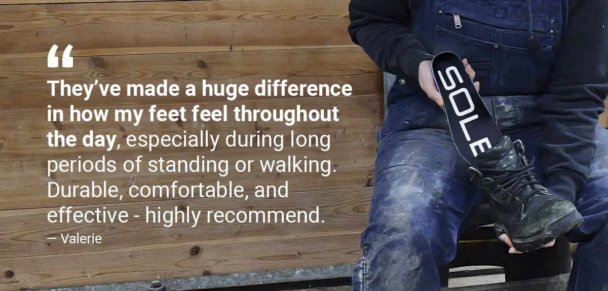 review sole active thick insoles for standing all day